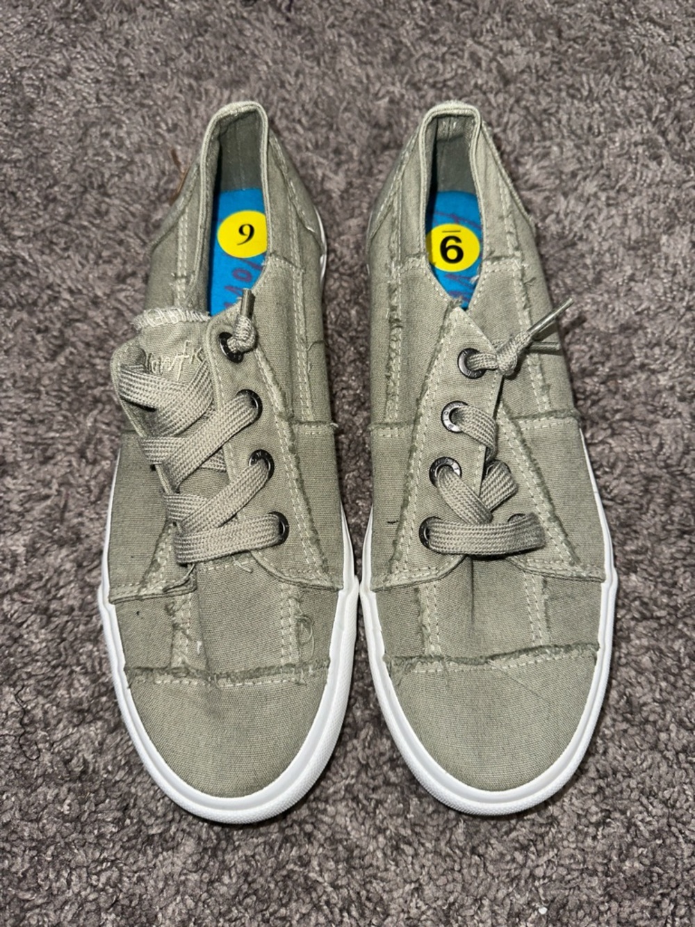 Blowfish Olive Green Slip-On Canvas Sneakers